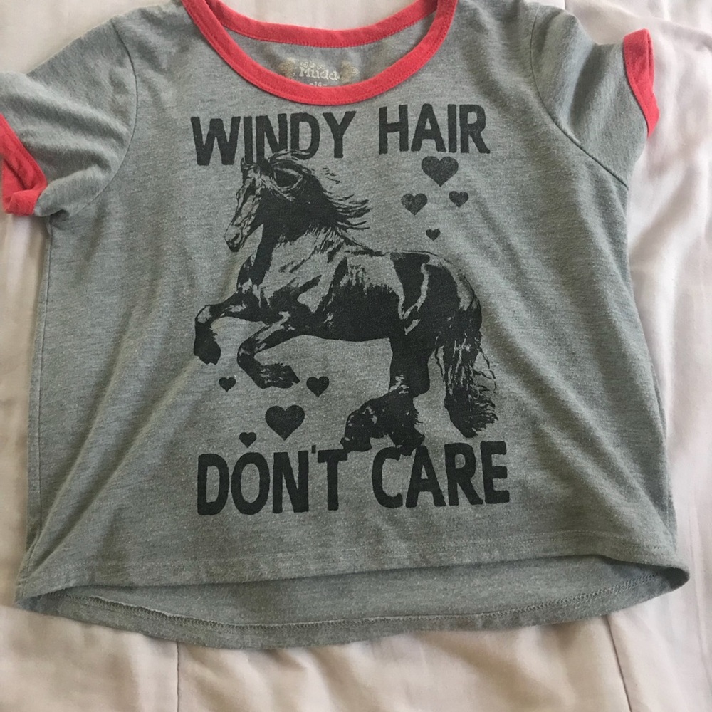 Mudd graphic tee gray shirt size 14